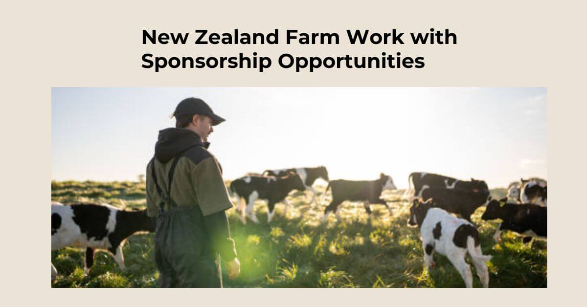 New Zealand Farm Work with Sponsorship Opportunities